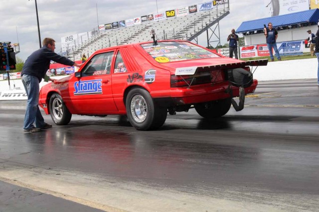 Back in 2009 Jason Lee became the first racer to break into the seven-second zone in NMRA Drag Radial competition with a ProCharger. Photo Credit - Mary Lendzion