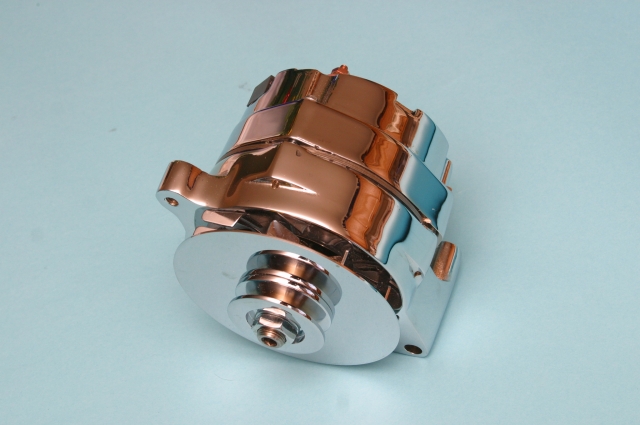 Tuff Stuff alternators are available in natural or polished aluminum finishes in amp ratings ranging from 80 to 140 amps. It is suggested you go with 140 amps regardless of what you have for accessories, which means never having to worry should you add accessories later on.