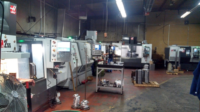 This is just some of the five-axis CNC equipment in the Neal Chance facility. Marty explains that a constant investment in machinery is necessary - as the machinery becomes more advanced, so do the machining processes.