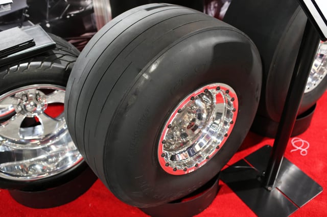 The new ET Street R bias ply, which borrows from the 3191W "Bubba" tire popular in drag racing, with a DOT-approved design for street use.