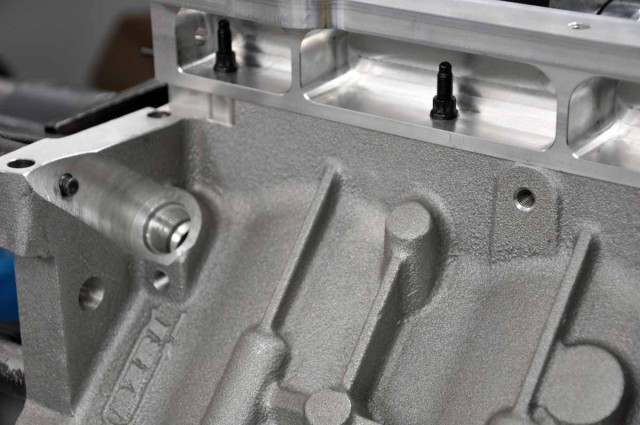 The LS Next2 does require an oil pan rail spacer - this is secured with an O-ring seal between the block and the spacer.