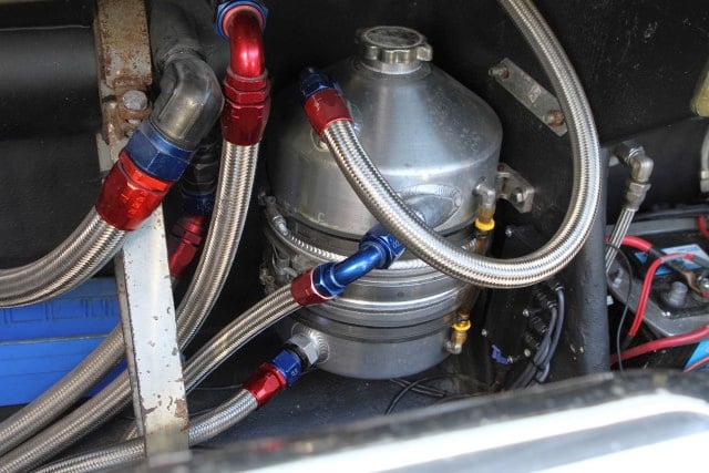 Dry sump tanks increase oil capacity and keep the engines fed during long stretches of acceleration.