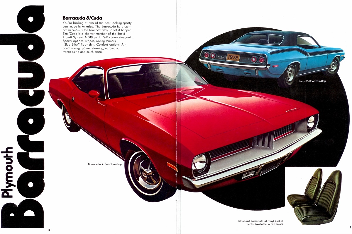1968 PLYMOUTH BARRACUDA Red Muscle Car VINTAGE ADVERTISEMENT 4 New Engines
