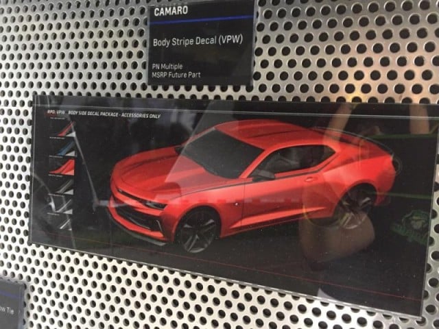 2016 Camaro Factory options decals