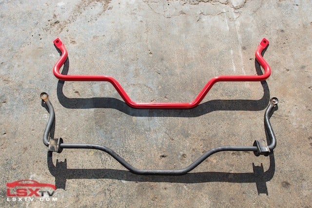 The new rear sway-bar is 25mm in size, which is a perfect size to ensure it won't snap our new control arms like a twig.