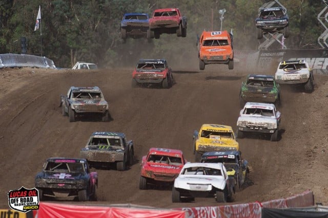 The racing action was exciting throughout the season, but especially in Round 17. LOORRS image. 