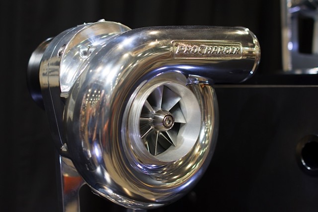 This ProCharger blower features the optional polished finish.