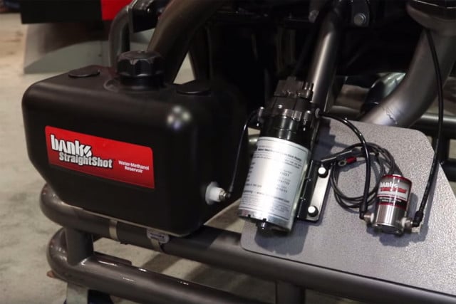 The Straight Shot water-methanol injection system helps fuel burn more completely in an engine.