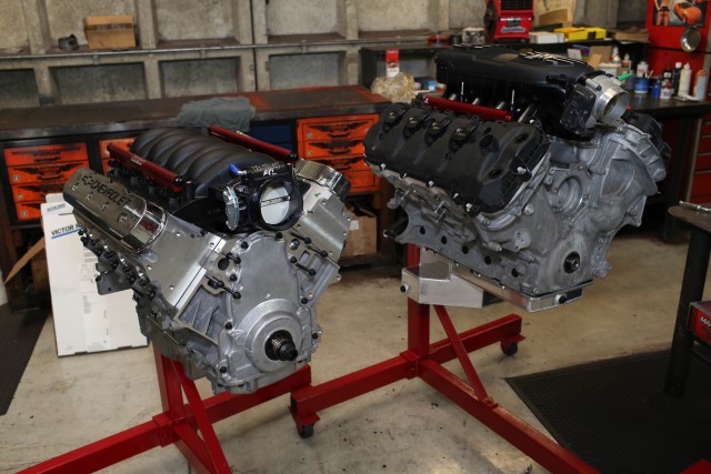 While external dimensions won't play into our judging parameters for the build-off, the packaging differences between the 6.2-liter LS3 and the DOHC design of the Coyote 5.0 are certainly worth noting. 