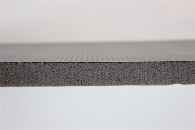 This profile shot shows the thickness of the headliner kit pieces, measuring over an inch and made up of 