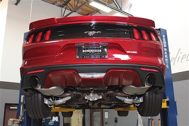 Our starting point is a 2015 Mustang EcoBoost with a modified stock exhaust. Not much ideal for a performance application.