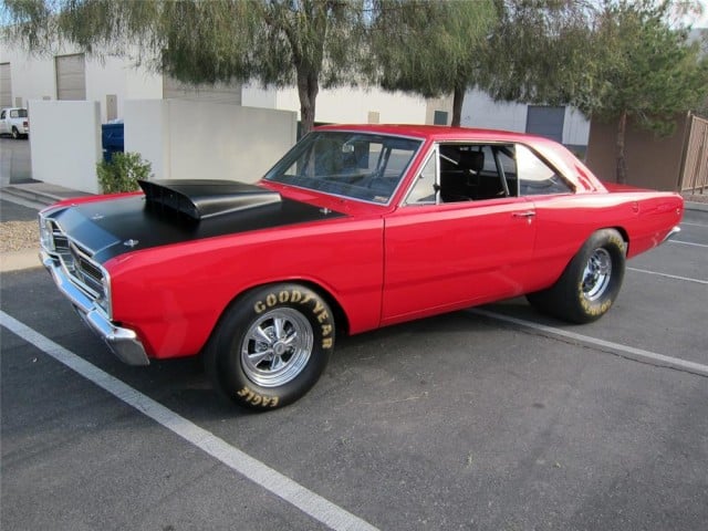 Even in typical street trim, the high performance variants of the Dart were stout performers due to their favorable power-to-weight ratio and short wheelbase. But it wasn't until Dodge decided to shoehorn a 426 Hemi into the engine bay that a true legend was born, yielding a factory-built racer that could scream into the 10s right out of the showroom. While these cars were not intended for street use, and came with a disclaimer stating such, Chrysler did set them up to meet street legality requirements, which undoubtedly resulted in some very spirited late night driving.