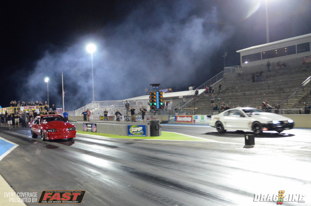 The Semis of Ultimate Street was Troy Pirez Jr. who earned the win over Chris Lancaster on a red light start and running a 4.79 at 145 MPH, his best shot of the weekend. He will face Joel Greathouse who has lane choice with what may be an Ultimate Street record 4.72 at 149.95, low ET of eliminations. In the final it would be Pirez taking the win with a 4.80 after Greathouse struck the tires in his KBX Mustang.