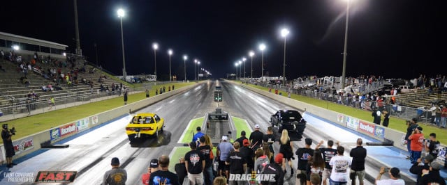 The Precision/KBX 275 final pit Sean Lyon against Shawn Fisher in an all turbo battle. Fisher got away first with both cars making good runs. Fisher led the whole way scoring a 4.422 at 168.16 to Lyon's game 4.505 at 162.98 runner up finish.