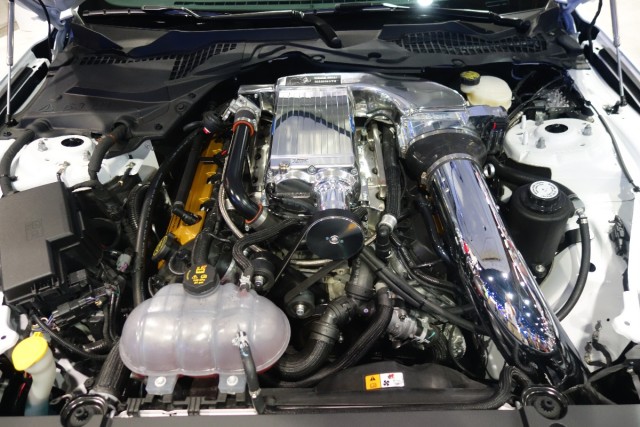 As you might expect from the car’s name, it features a Kenne Bell 3.2-liter supercharger atop its Coyote engine. Breathing through a stock exhaust augmented by a Flowmaster cat-back system, this combination produces 750 horsepower and maintains 50-state emissions legality courtesy of a Kenne Bell calibration.