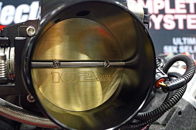 FiTech's GM/LS throttle-body is anodized in a black finish.