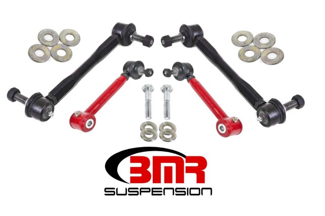 BMR's ELK015 Adjustable End Link Kit allows you to add the needed strength when using upgraded sway bars. This kit also allows you to correct the sway bar geometry on lowered Camaros.
