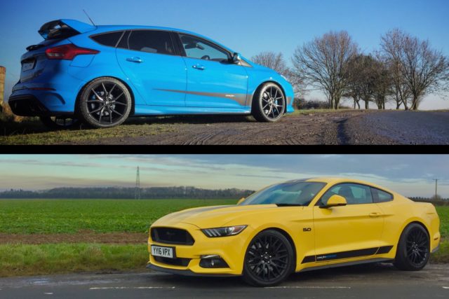 The top two cars we’d like to have in our driveway are the latest Focus RS and Mustang GT.  Filmmaker, TV presenter and writer Paul Woodford recently compared two of the right-hand drive models in the United Kingdom. (Photo Credit: Paul Woodford)
