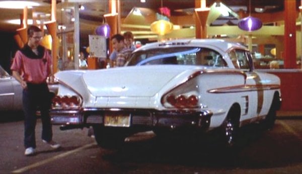 Steve’s White ’58 Chevy Impala Coupe.