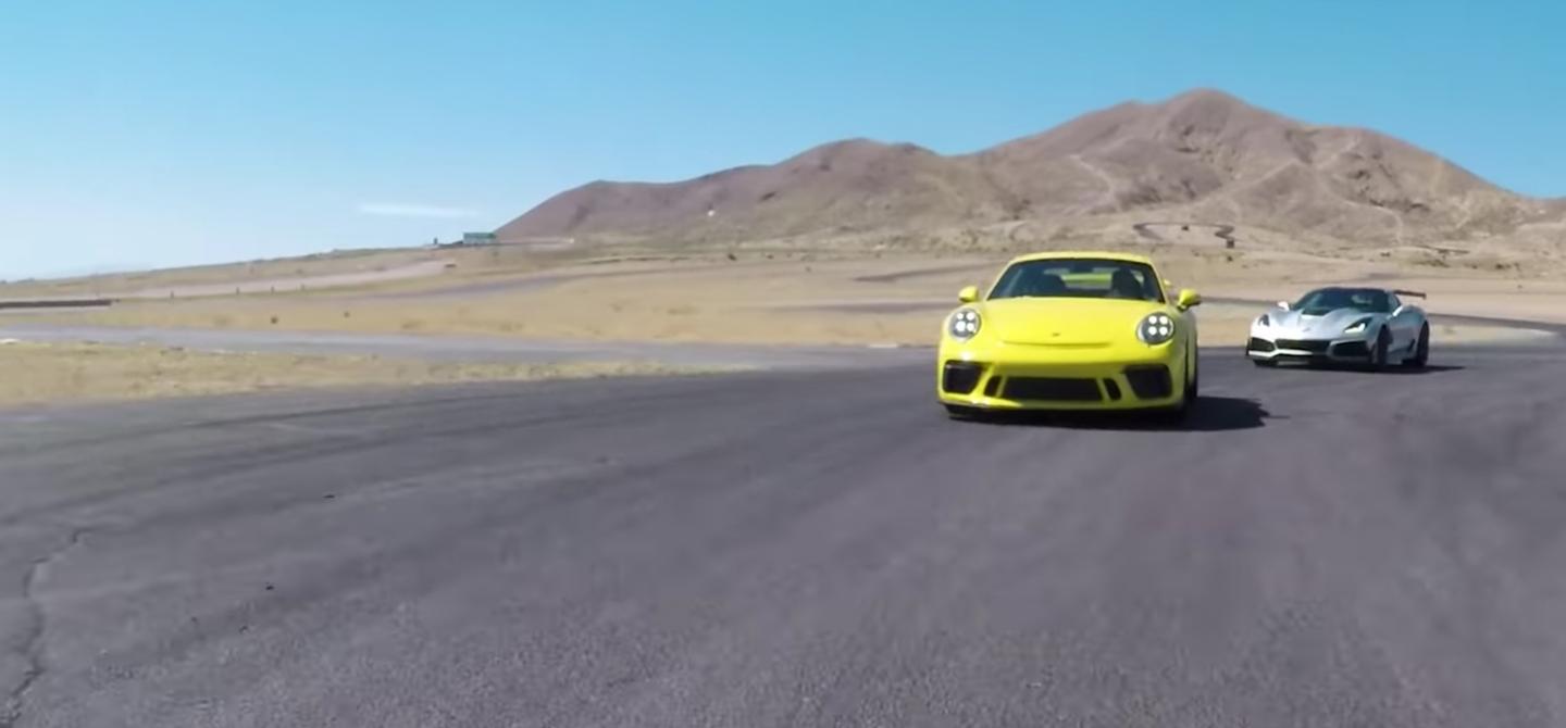 Video: Euro Versus USDM - 911 GT3 Goes Up Against Corvette ZR1