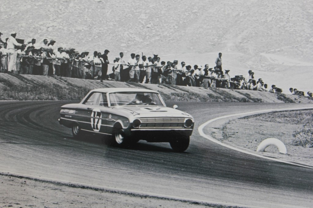 ’63 with steel wheels at Riverside This almost looks like a different car, but this is how Cordts ran the car for the first three seasons as an A Sedan SCCA racer in ’63½ livery with steel wheels. This is also Riverside, which was Cordts’ closest and favorite track.